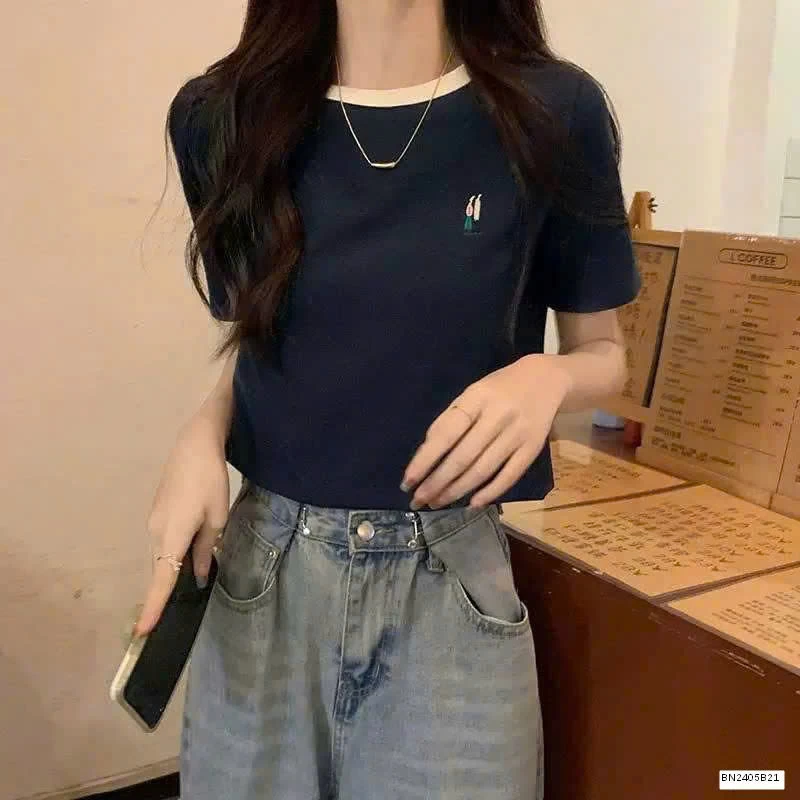 ÁO CỘC TAY VIỀN CỔ