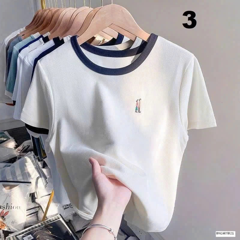 ÁO CỘC TAY VIỀN CỔ