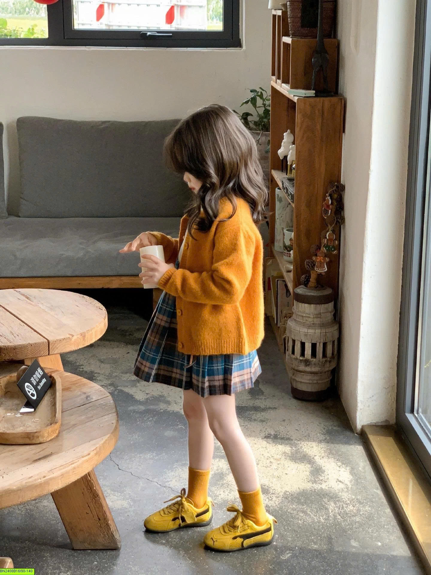 SET ÁO LEN MIX CHÂN VÁY CARO 3 CHI TIẾT