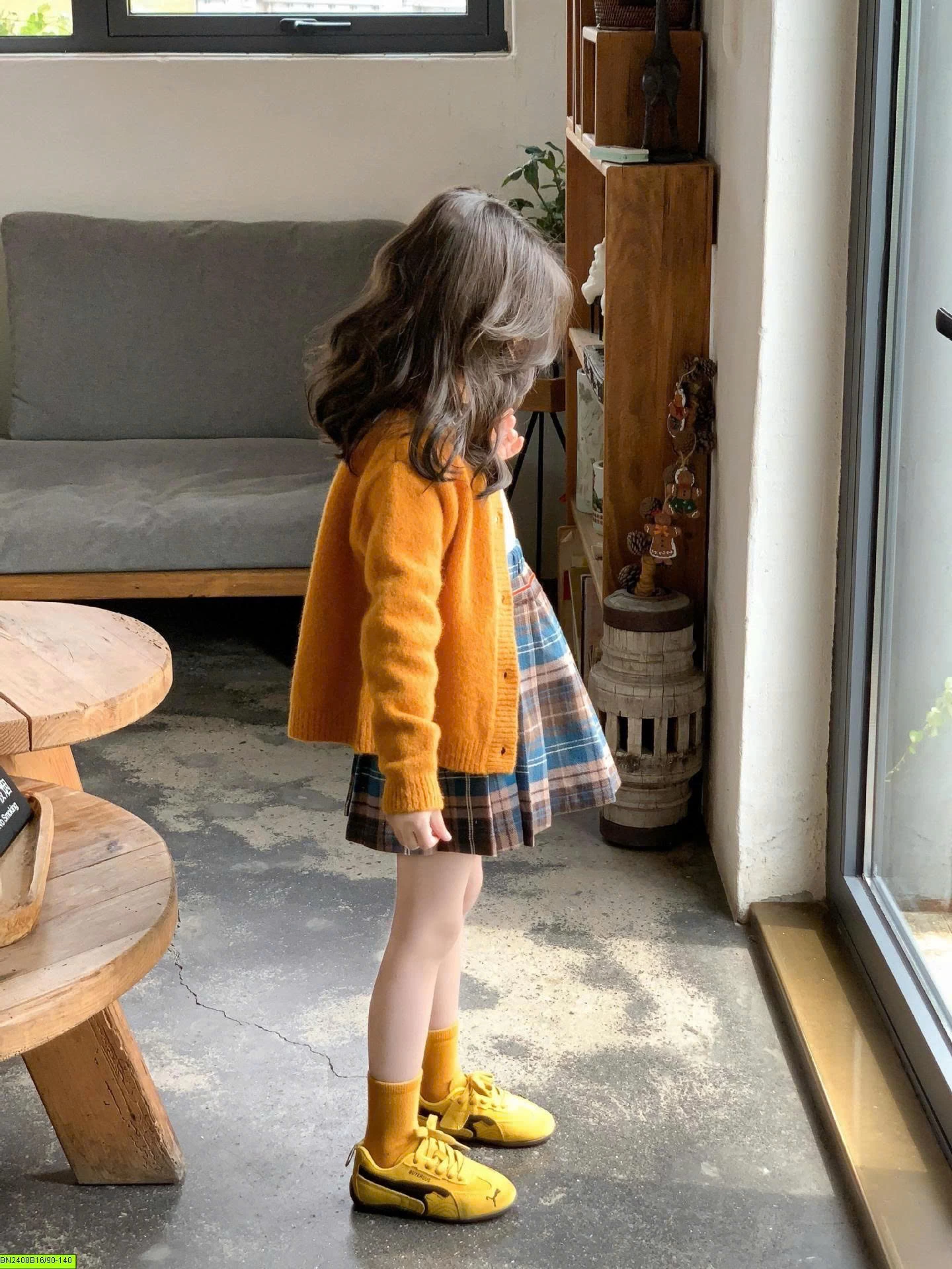 SET ÁO LEN MIX CHÂN VÁY CARO 3 CHI TIẾT