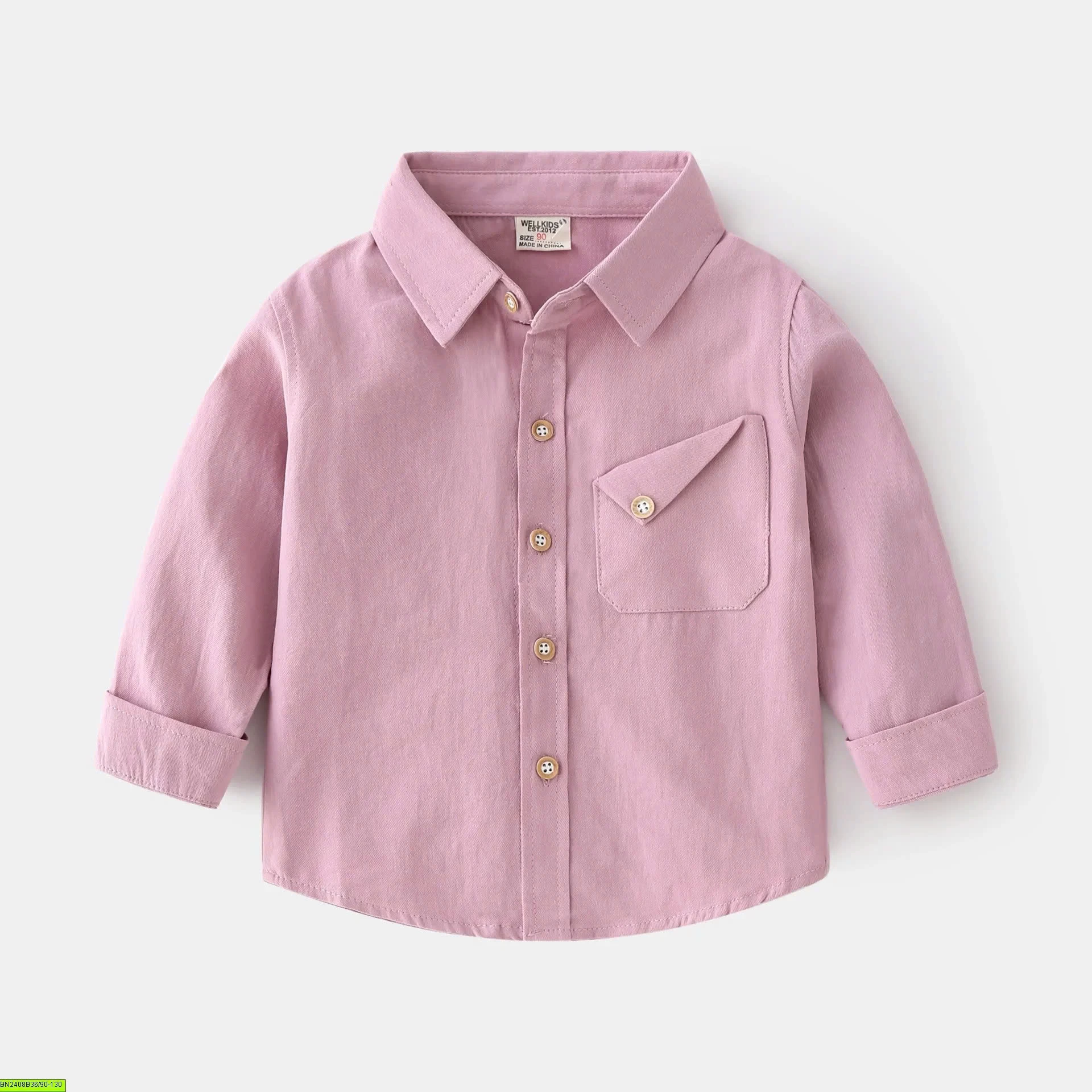 ÁO SƠ MI TÚI BẺ CHÉO WELLKIDS