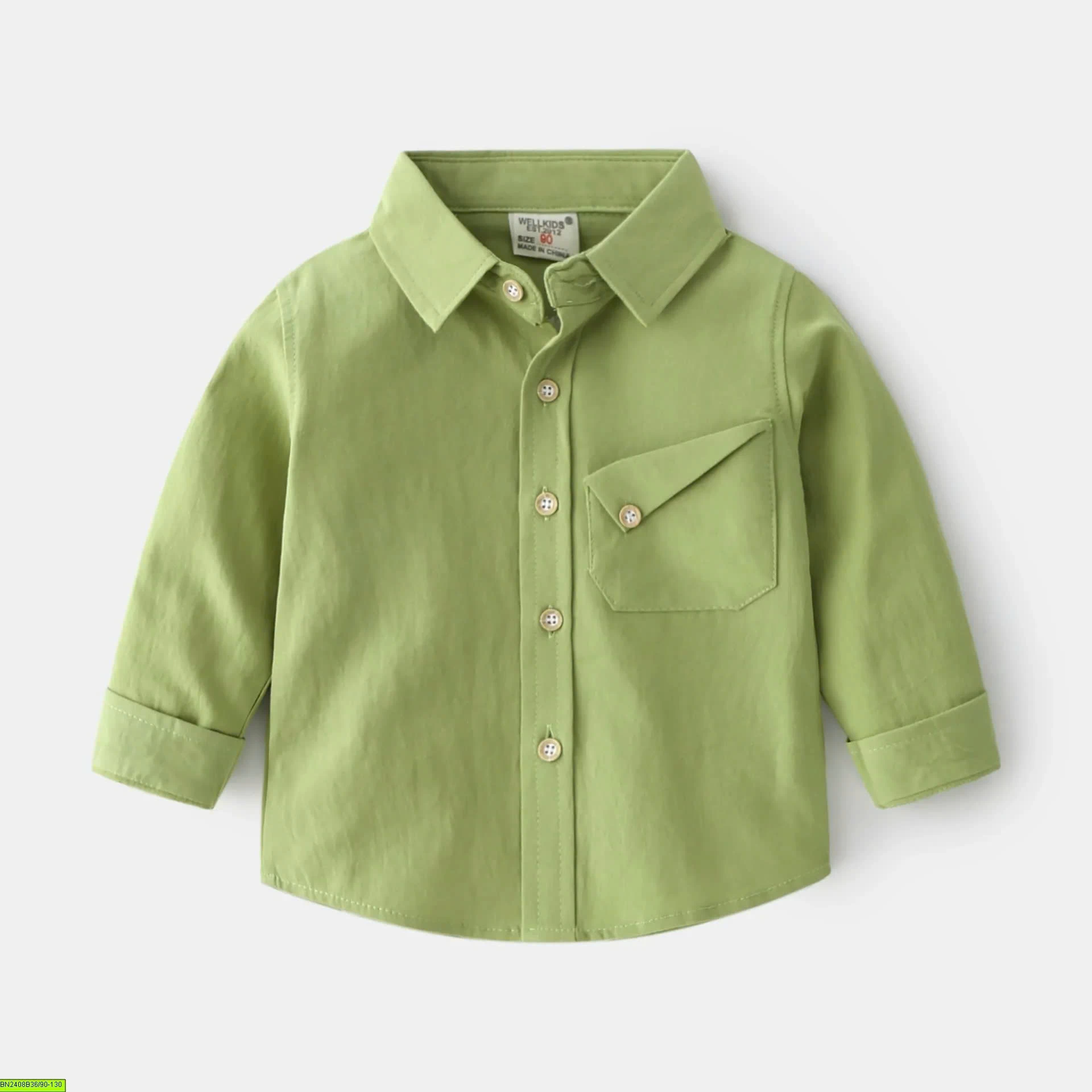 ÁO SƠ MI TÚI BẺ CHÉO WELLKIDS