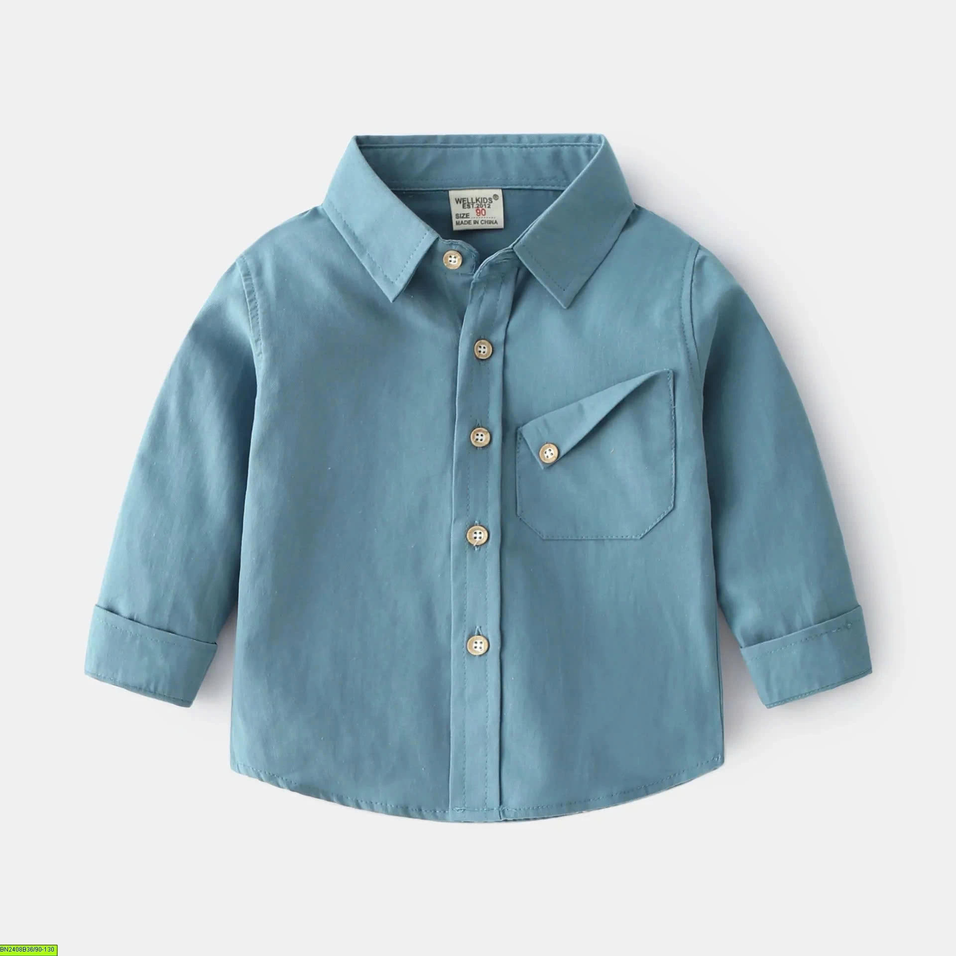 ÁO SƠ MI TÚI BẺ CHÉO WELLKIDS