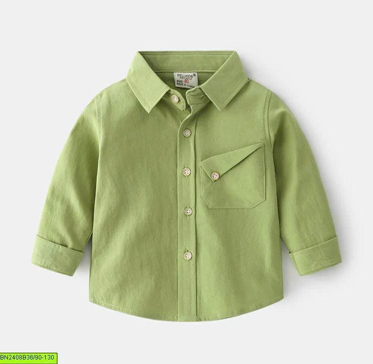 ÁO SƠ MI TÚI BẺ CHÉO WELLKIDS
