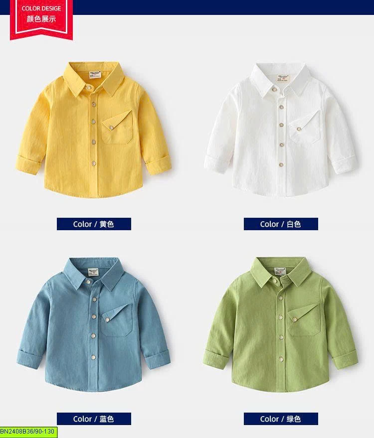 ÁO SƠ MI TÚI BẺ CHÉO WELLKIDS