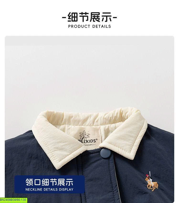 ÁO KHOÁC PHAO PHỐI CỔ LOGO NGỰA