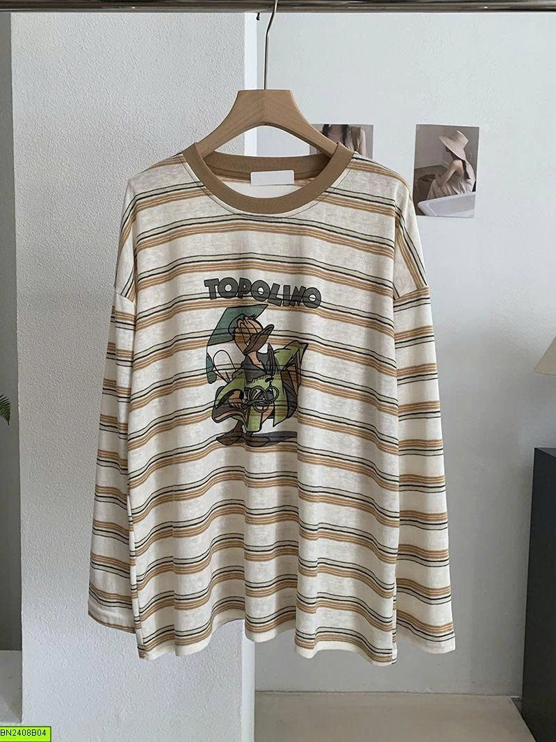 ÁO THUN VỊT DOLAN KẺ NGANG