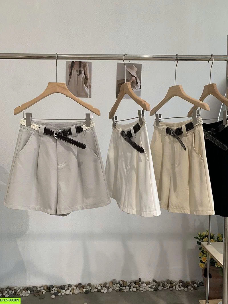 QUẦN SHORT NỮ KÈM THẮT LƯNG