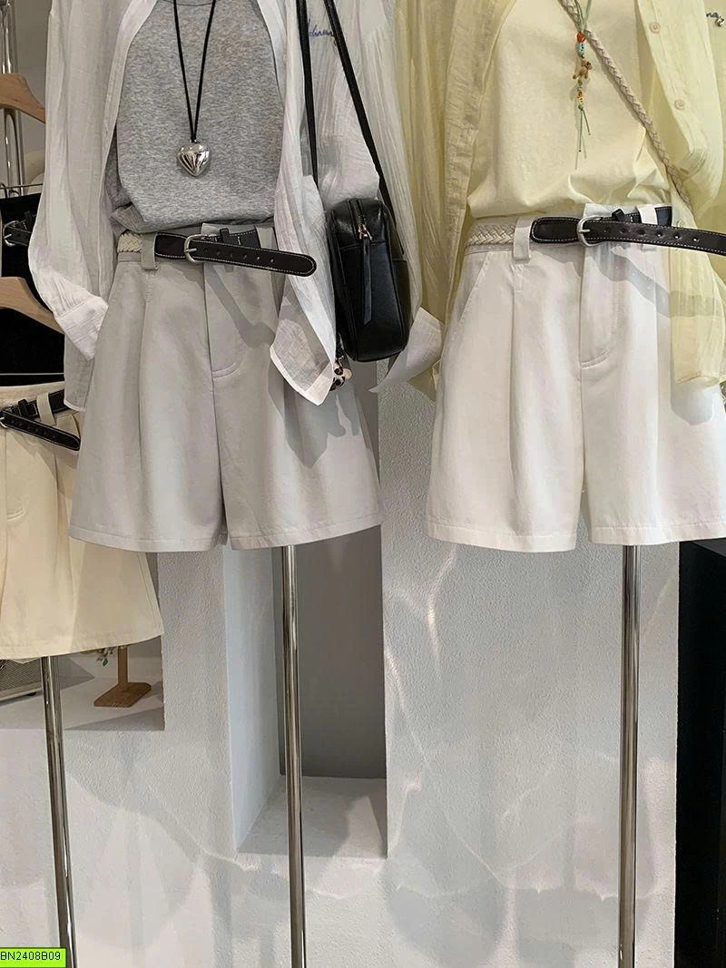 QUẦN SHORT NỮ KÈM THẮT LƯNG