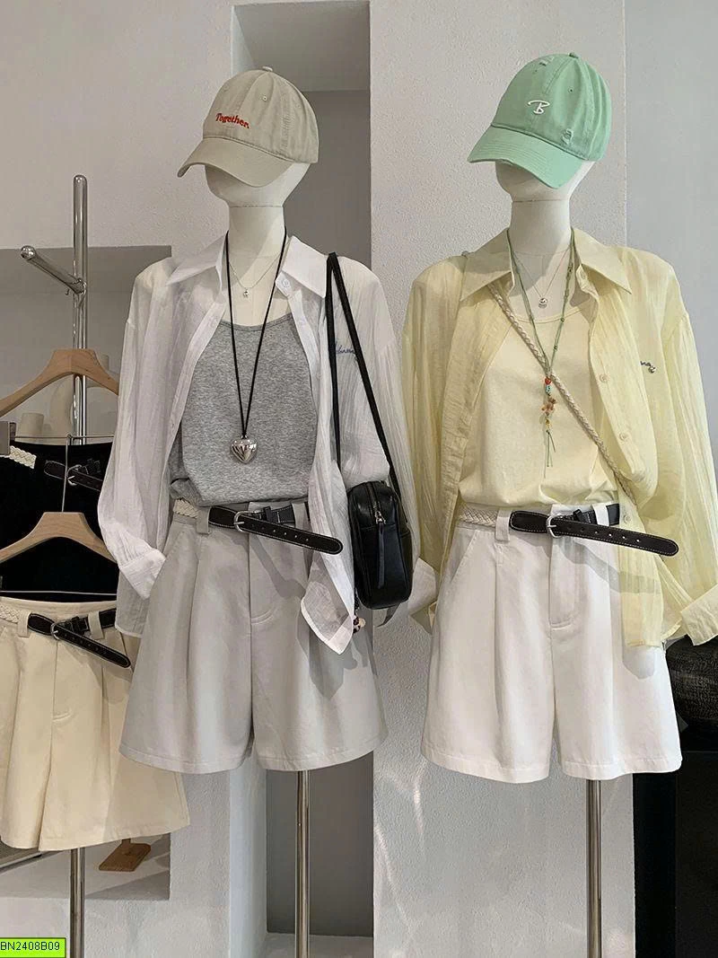 QUẦN SHORT NỮ KÈM THẮT LƯNG