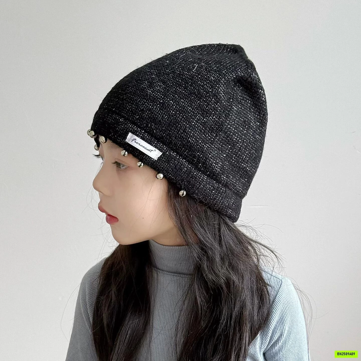MŨ LEN HARAJUKU DỆT KIM TÁN ĐINH