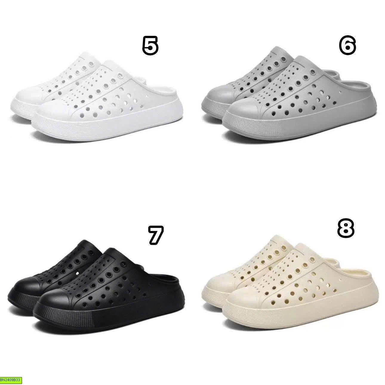 DÉP CROCS ĐỤC LỖ ĐẾ DÀY NAM NỮ