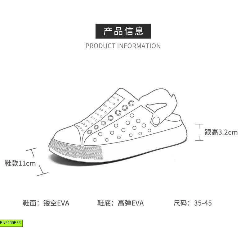 DÉP CROCS ĐỤC LỖ ĐẾ DÀY NAM NỮ