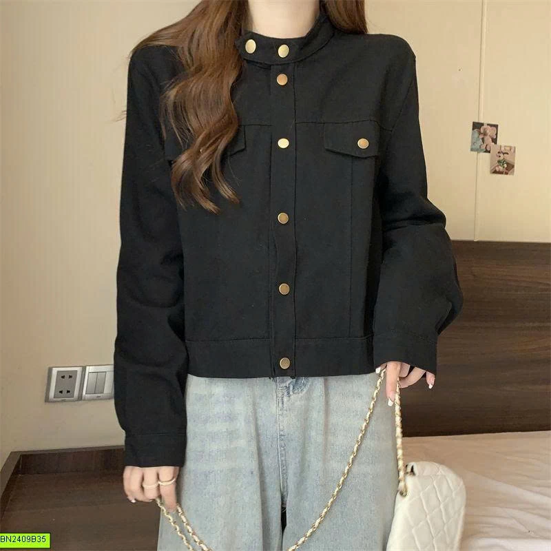 ÁO KHOÁC KAKI RETRO CỔ ĐỨNG