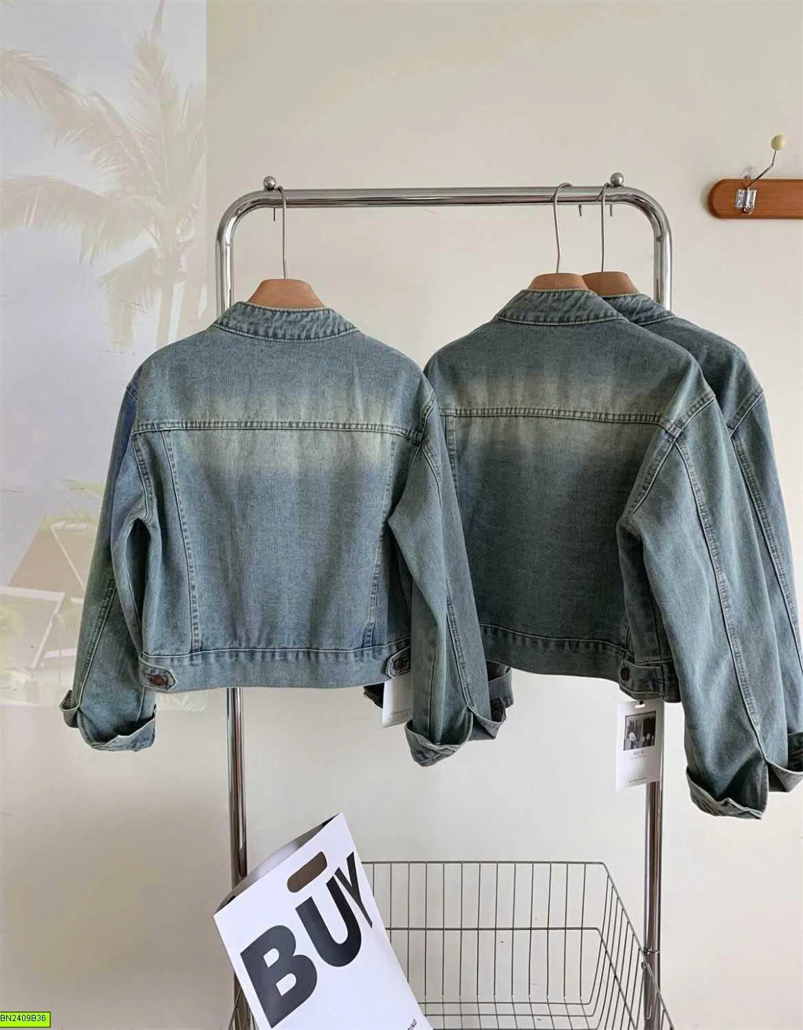 ÁO KHOÁC JEAN RETRO BẠC MÀU