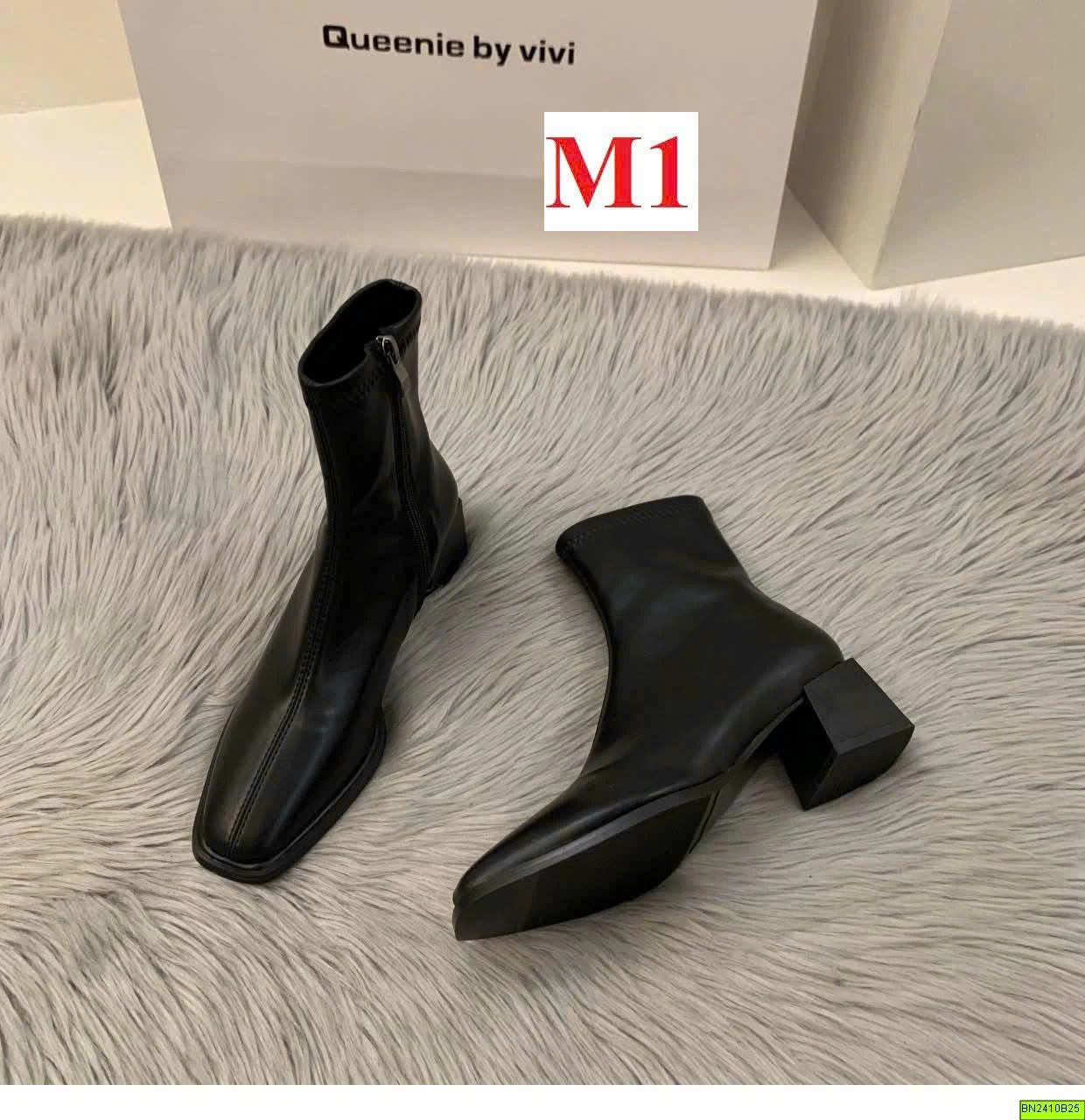 BOOT DA PU MŨI VUÔNG