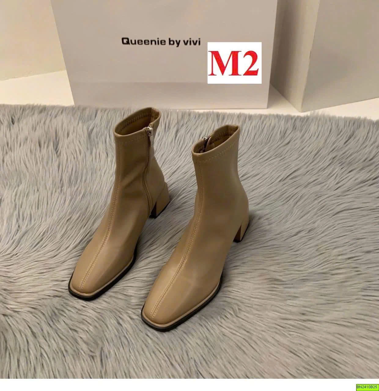 BOOT DA PU MŨI VUÔNG