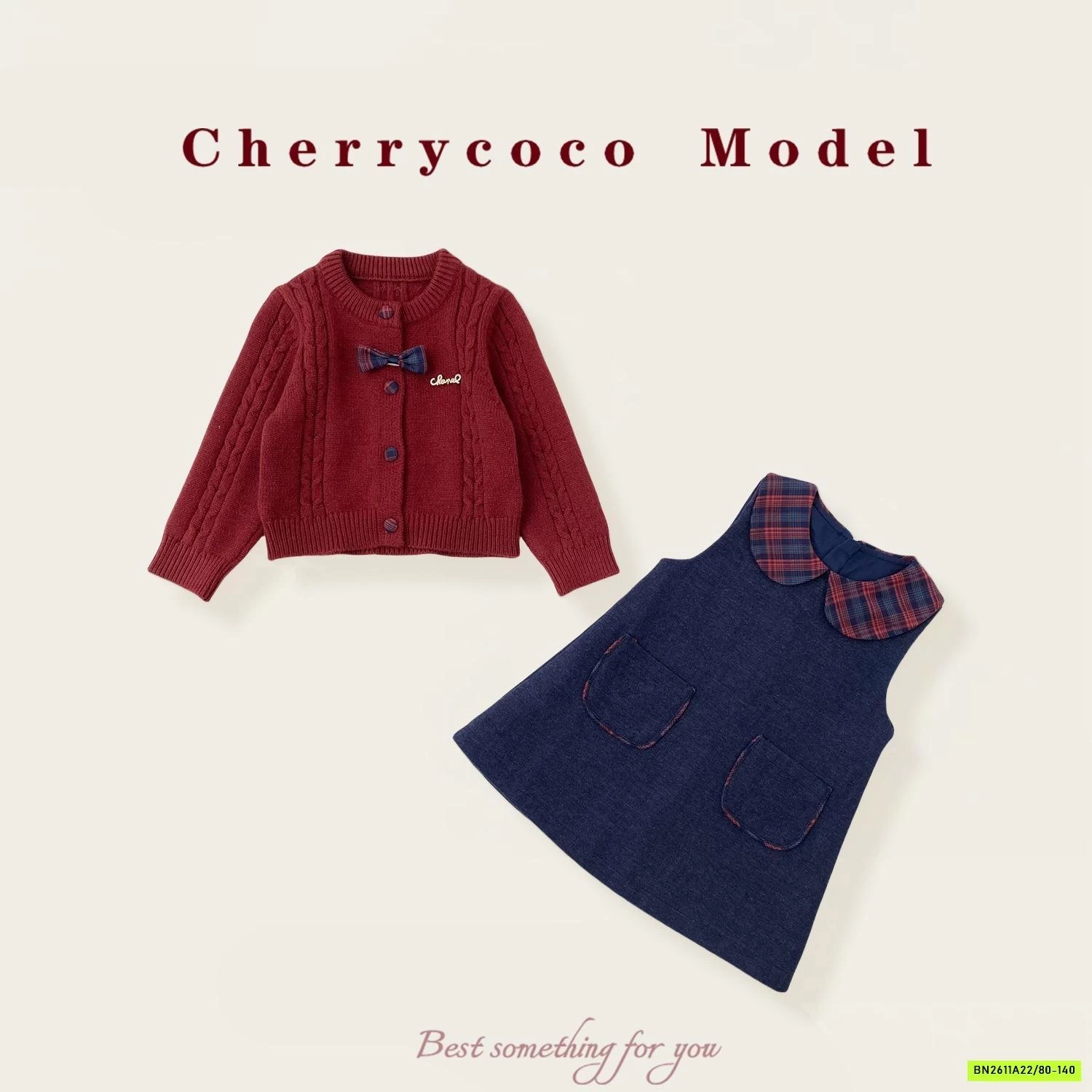 SÉT CARDIGAN ĐẦM JEANS CHERRYCOCO