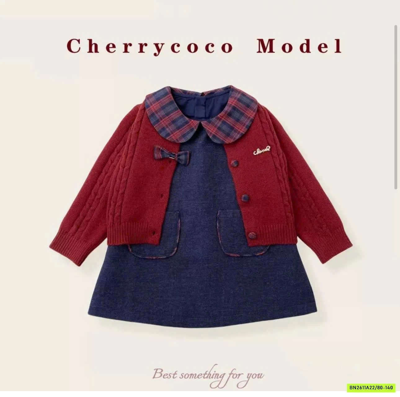 SÉT CARDIGAN ĐẦM JEANS CHERRYCOCO