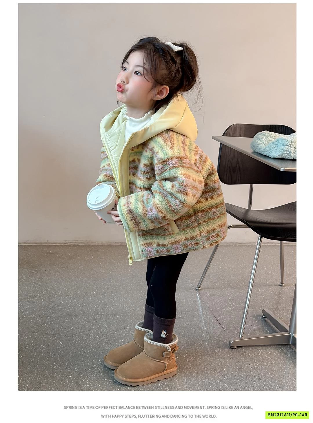 KHOÁC BÔNG TRẦN TRÁM HOA NHÍ LIỀN MŨ