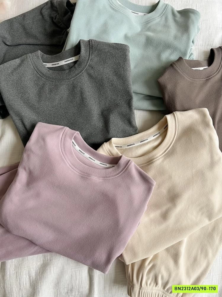 BỘ NỈ TRƠN MÀU 25H034 AMBB