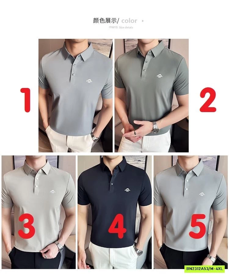 ÁO POLO NAM TRƠN MÀU LOGO NỔI