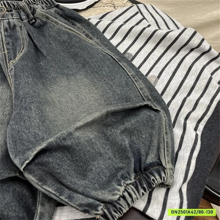 JEANS BO GẤU BẠC GỐI MÁC TÚI