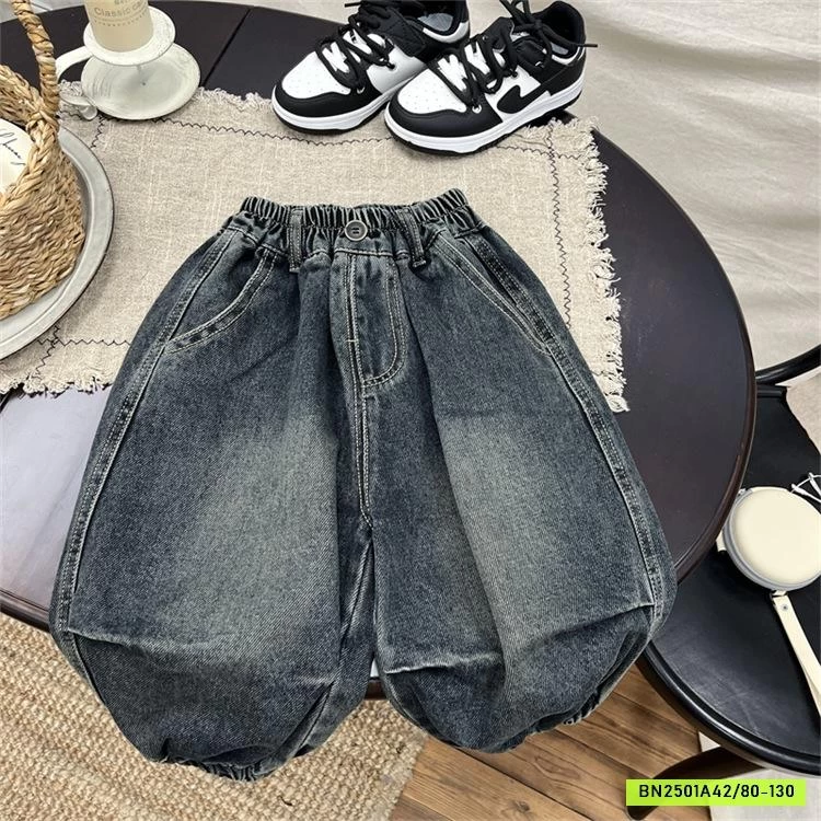 JEANS BO GẤU BẠC GỐI MÁC TÚI