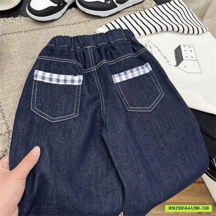 BAGGY DENIM VIỀN GẤU CARO