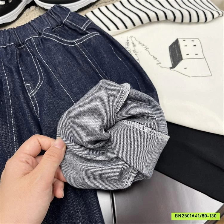 BAGGY DENIM VIỀN GẤU CARO