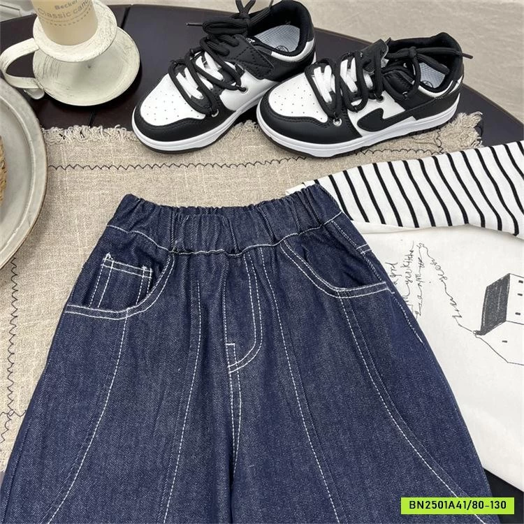 BAGGY DENIM VIỀN GẤU CARO