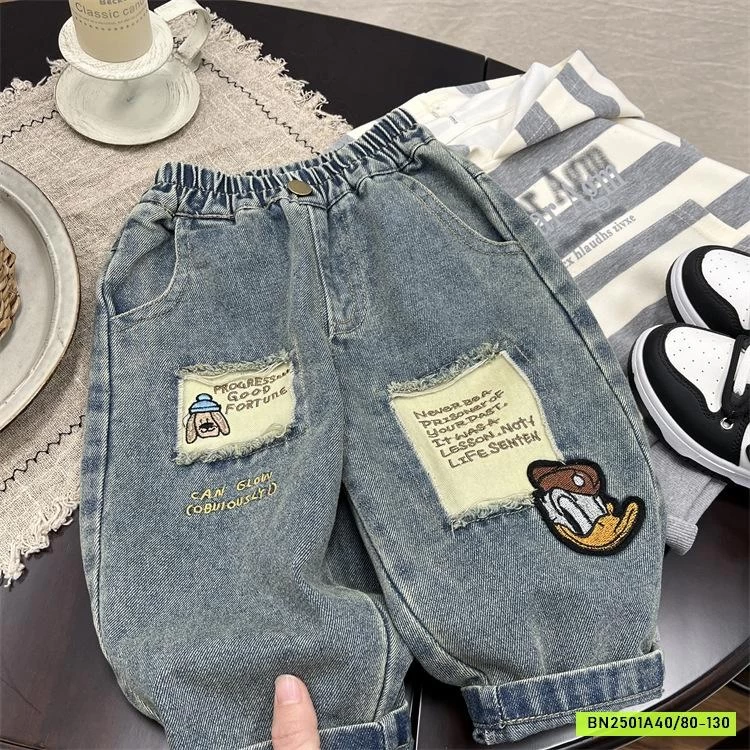 JEANS BAGGY THÊU VỊT DONAL