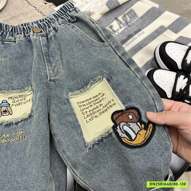 JEANS BAGGY THÊU VỊT DONAL