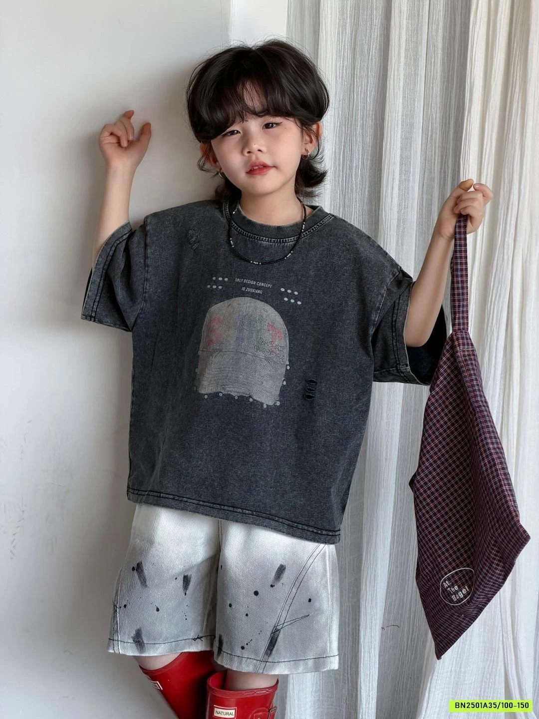 SÉT ÁO THUN ĐEN MIX SHORT VẢY SƠN