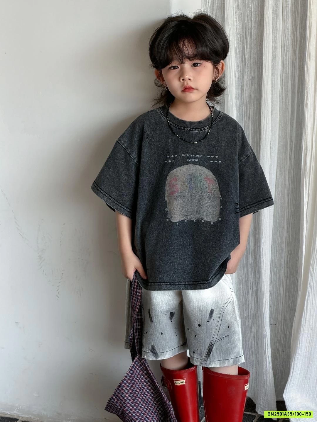 SÉT ÁO THUN ĐEN MIX SHORT VẢY SƠN