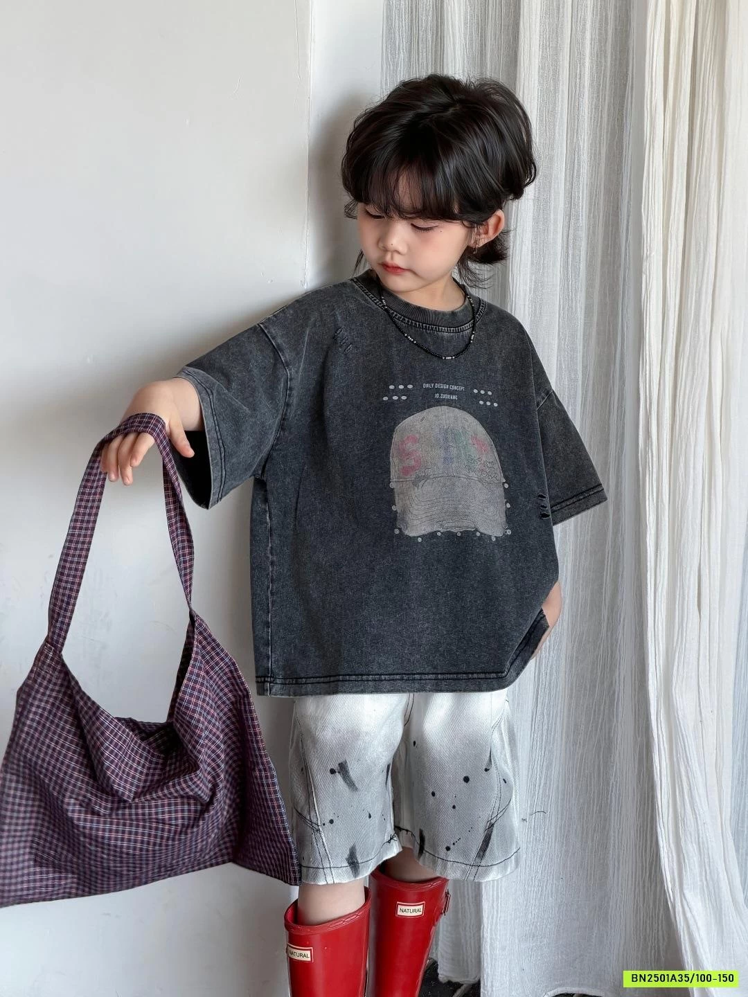 SÉT ÁO THUN ĐEN MIX SHORT VẢY SƠN