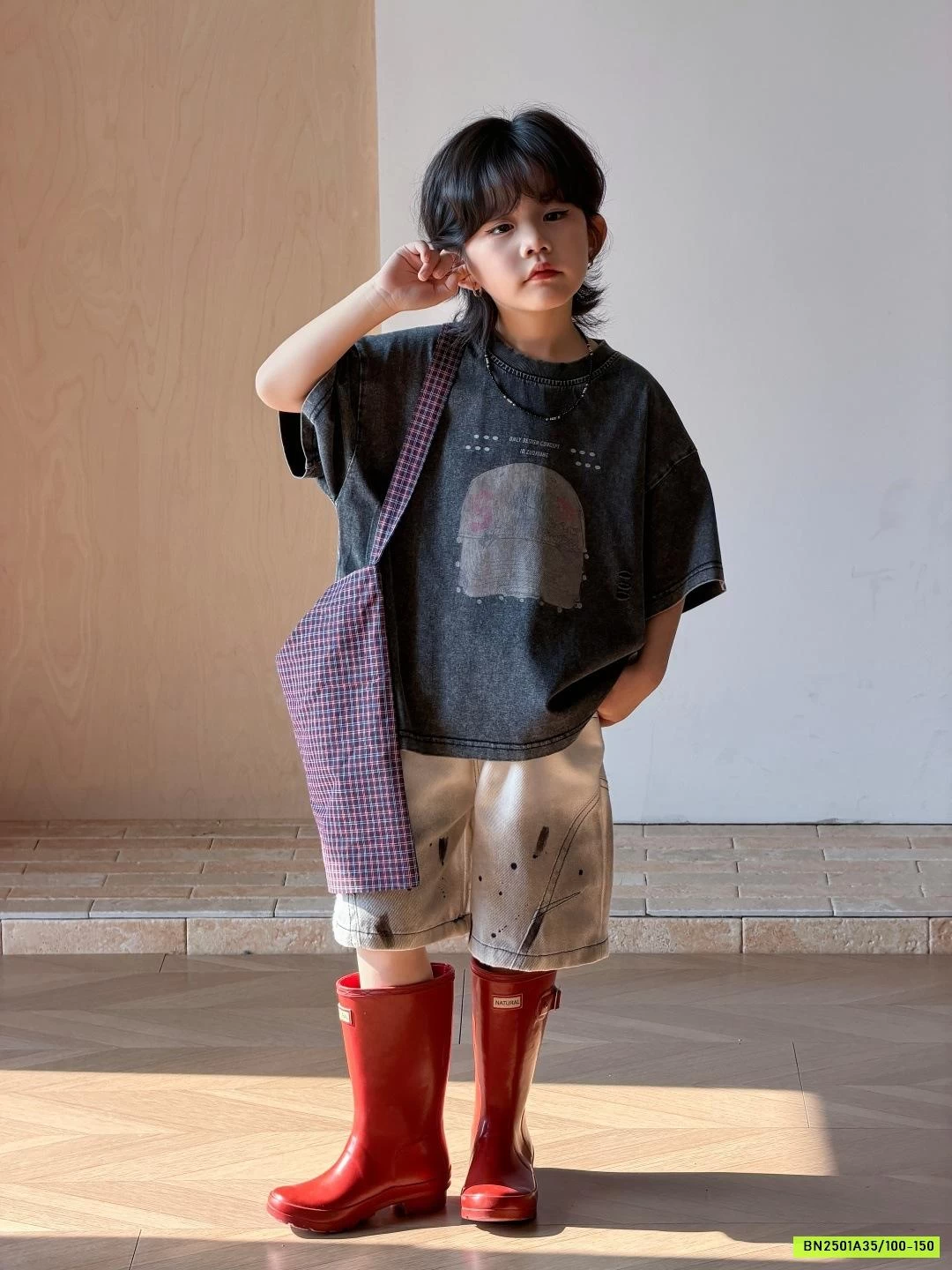 SÉT ÁO THUN ĐEN MIX SHORT VẢY SƠN