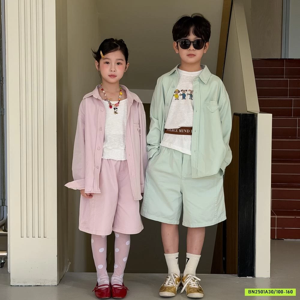 SET SƠ MI QUẦN SHORT KUMAIKIDS