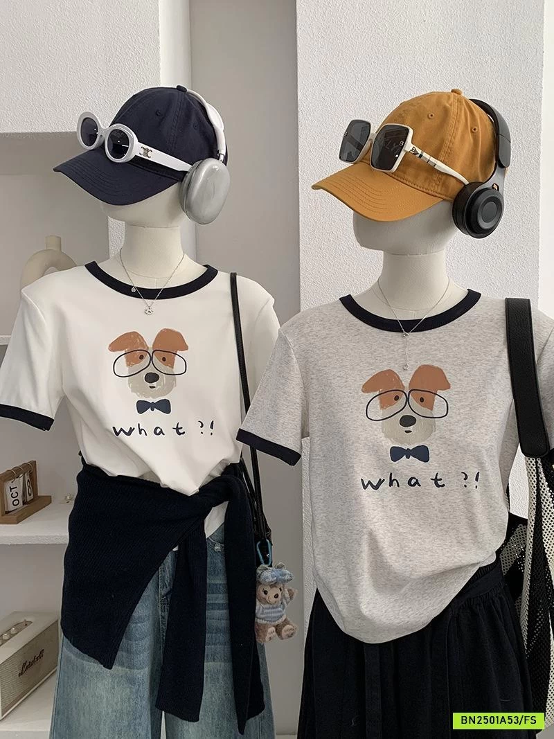 ÁO THUN CÚN CỔ TRÒN