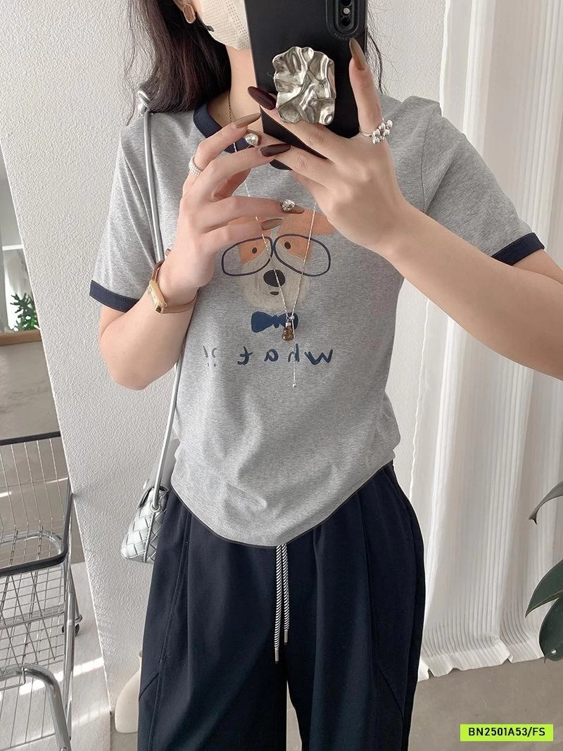 ÁO THUN CÚN CỔ TRÒN