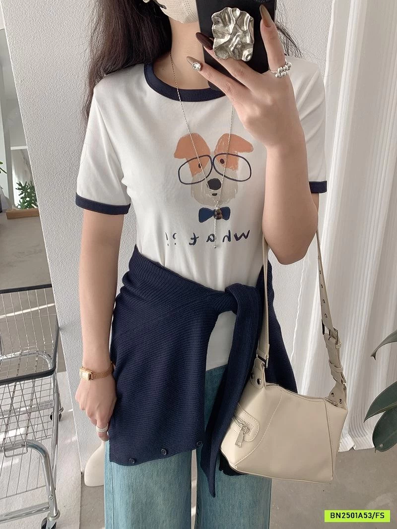 ÁO THUN CÚN CỔ TRÒN