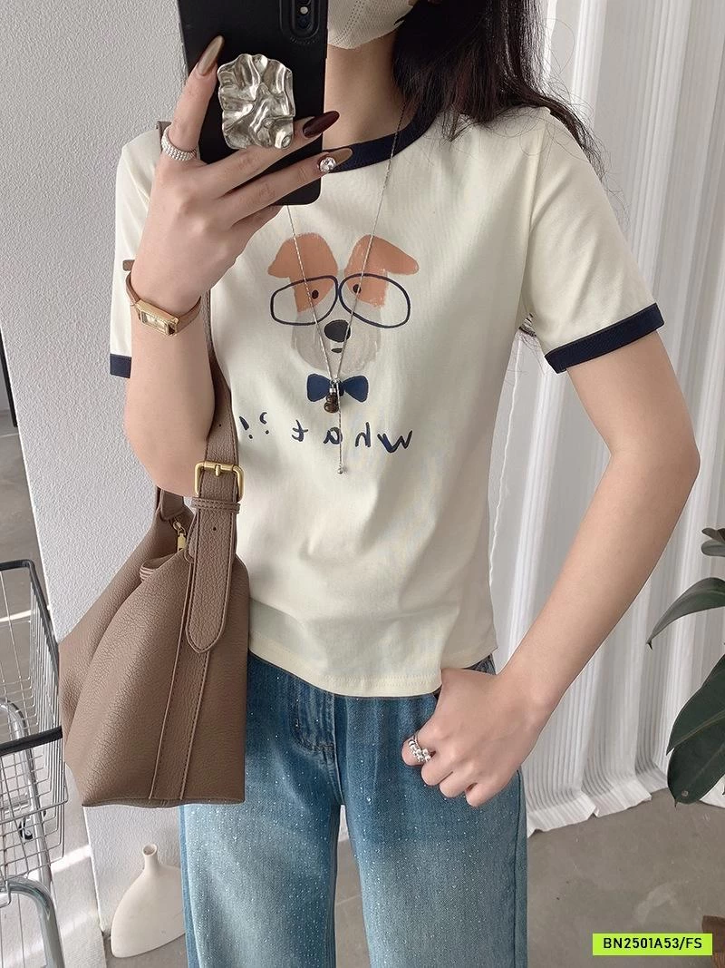 ÁO THUN CÚN CỔ TRÒN