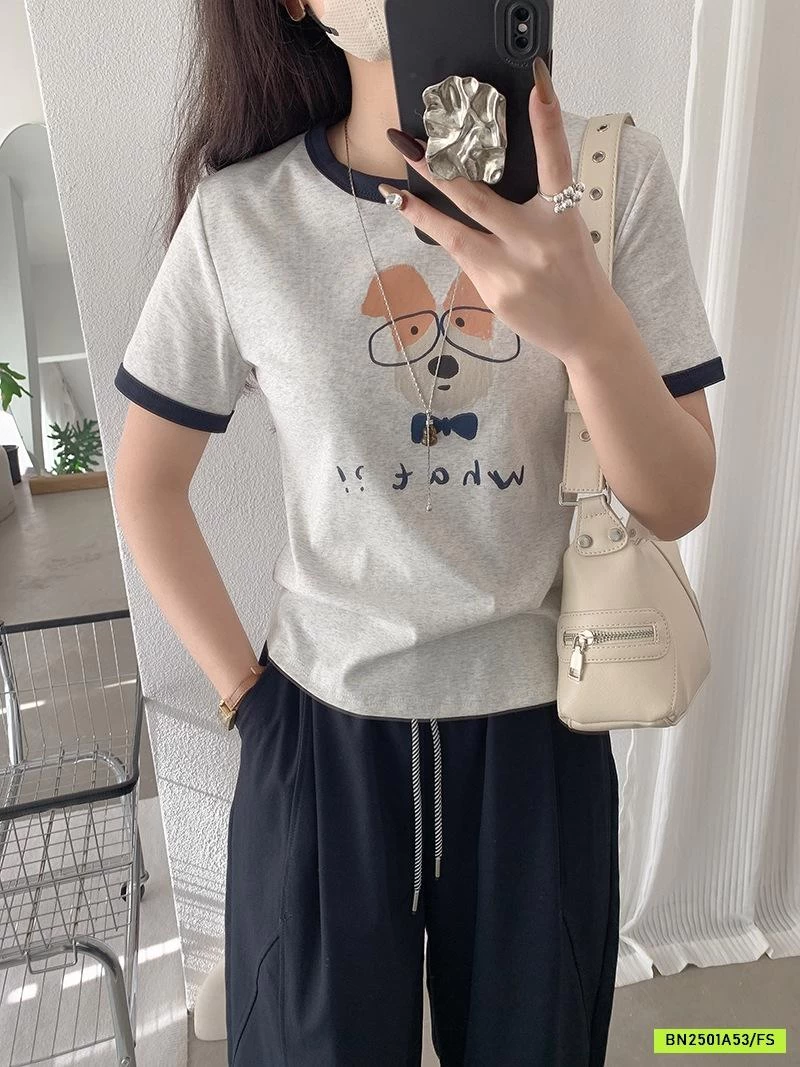 ÁO THUN CÚN CỔ TRÒN