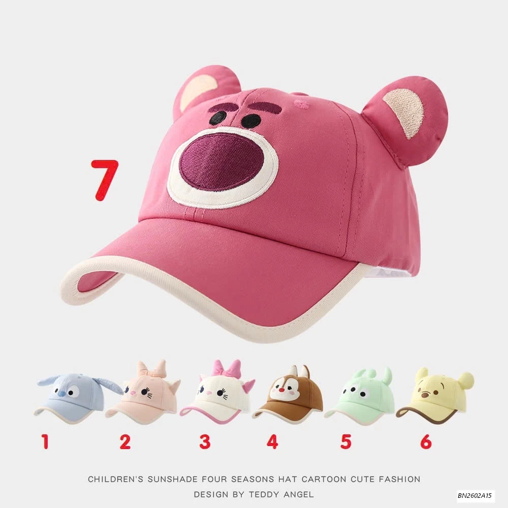 MŨ LƯỠI TRAI HOẠT HÌNH TAI 3D