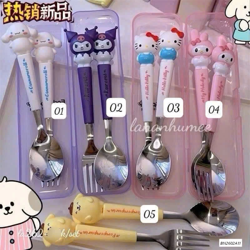 SET THÌA DĨA DỄ THƯƠNG CHO BÉ