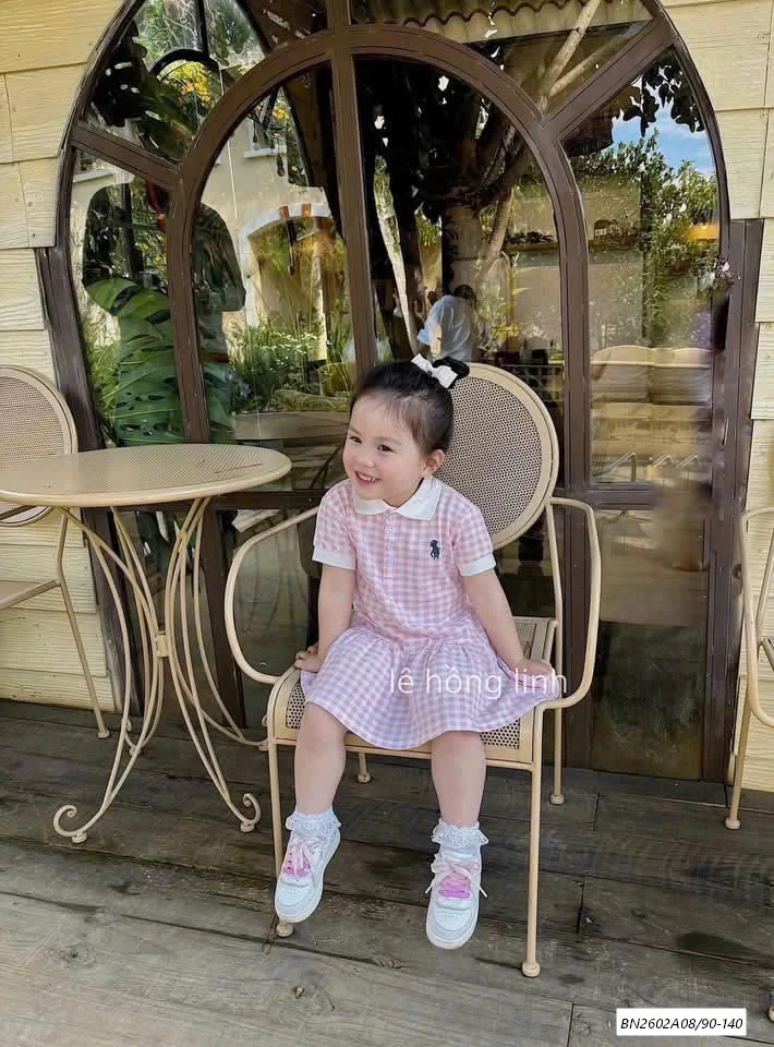 ĐẦM POLO CARO HỒNG