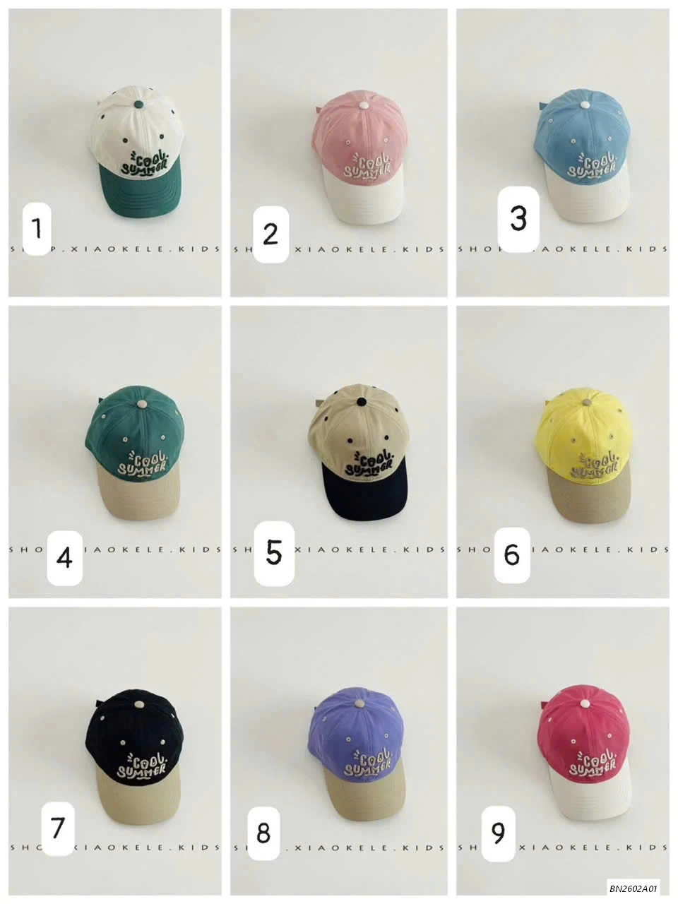 MŨ KẾT PHỐI MÀU THÊU CHỮ