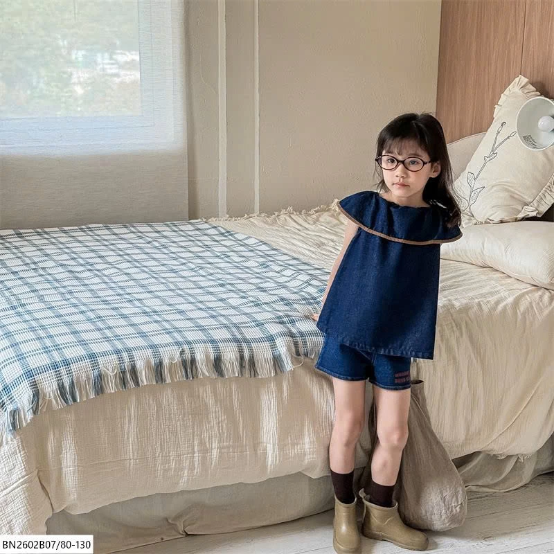 ÁO DENIM SÁT NÁCH CỔ SEN