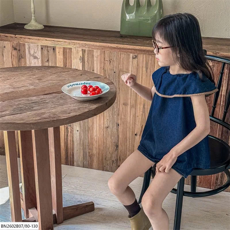 ÁO DENIM SÁT NÁCH CỔ SEN