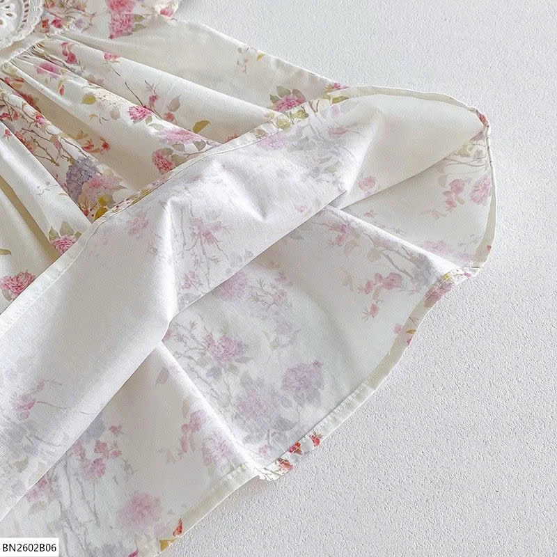 VÁY- BODY CỔ ĐIỆU KÈM BỜM CHO BÉ